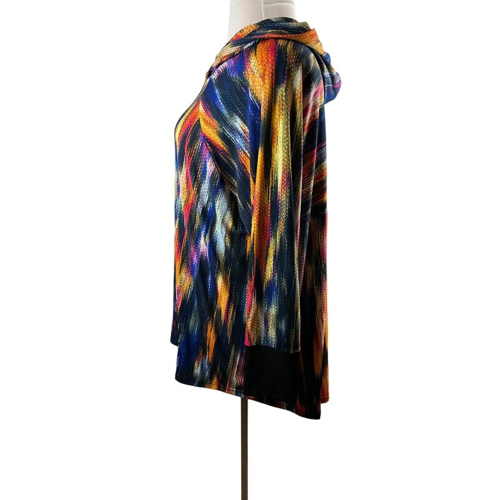 Lularoe Amber Hoodie Long Sleeve Kangaroo Pocket Multi Colored Plus Size 3XL - Picture 3 of 6